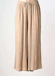 Pantalon large tissage crêpe taille normale beige AGATHE & LOUISE femme