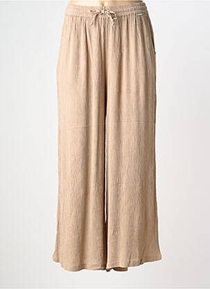 Pantalon large tissage crêpe taille normale beige AGATHE & LOUISE femme