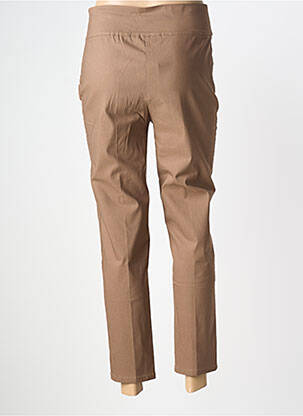 Pantalon 7/8 tissage popeline taille normale marron LA FÉE ATELIER BY LA FÉE MARABOUTÉE femme