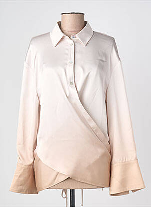 Chemisier manches longues manches longues beige ACCESS FASHION femme