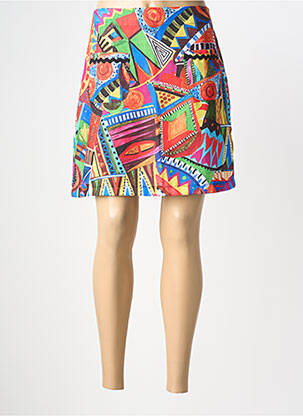 Jupe courte poches orange MALOKA femme