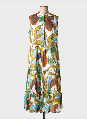 Robe longue coupe évasée sans manche marron 0039 ITALY femme