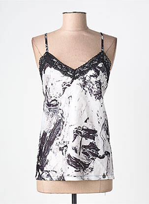 Top stretch fines bretelles noir MALOKA femme