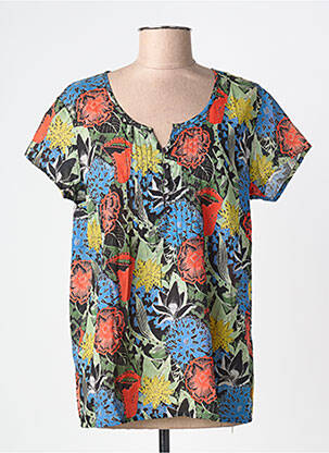 Top manches courtes manches courtes vert AGATHE & LOUISE femme