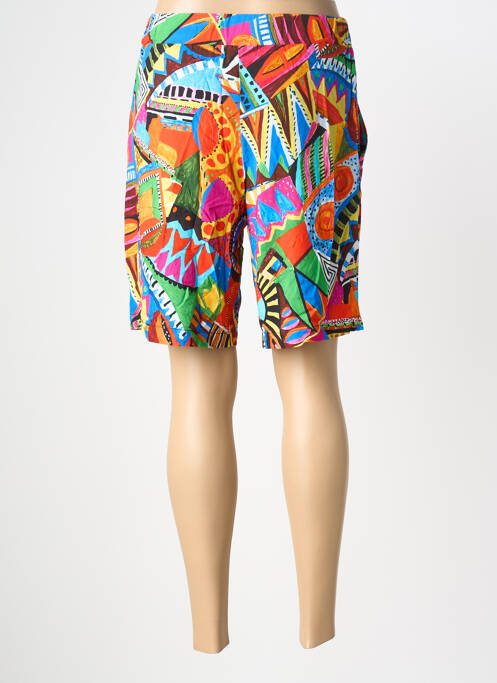 Bermuda taille élastique taille normale orange MALOKA femme