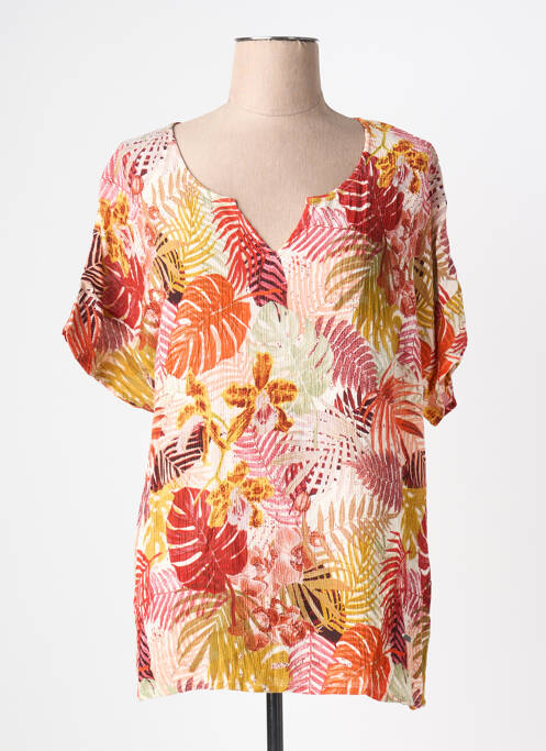 Blouse manches courtes manches courtes rouge L'ATELIER D'ANNA femme