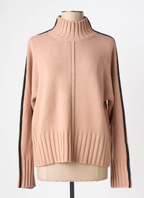 Gilet manches longues resserrée sur le bas beige LES BLONDINETTES femme