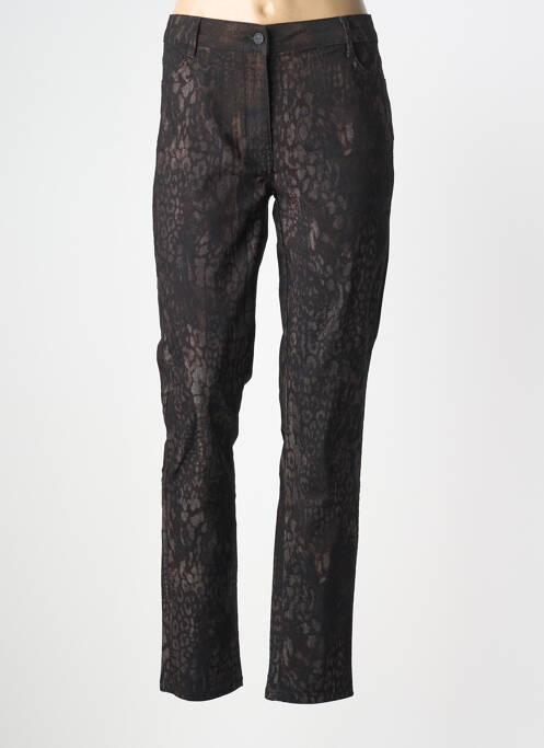 Jeans coupe slim taille normale taille normale noir LAUREN VIDAL femme