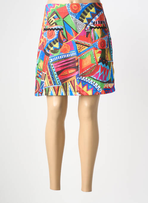 Jupe courte poches orange MALOKA femme