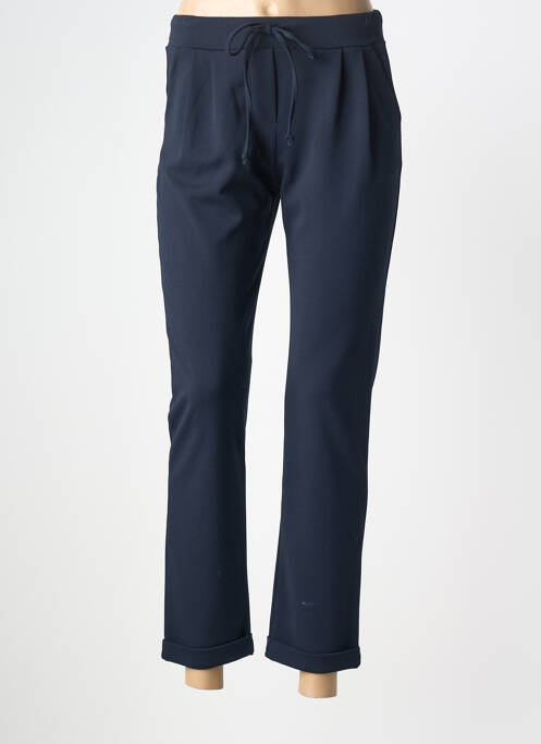 Pantalon 7/8 taille élastique taille normale bleu LA FEE MARABOUTEE femme