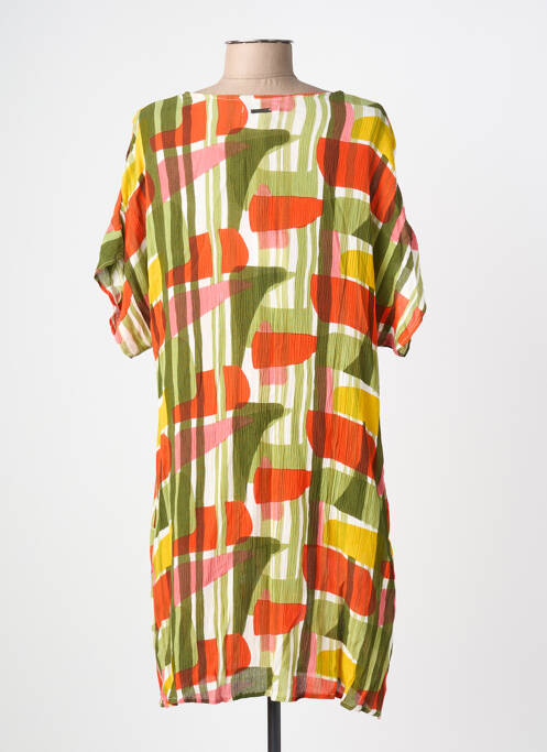 Robe courte manches courtes manches courtes vert L'ATELIER D'ANNA femme