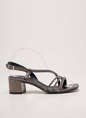 Sandales/nu pieds tissage satiné talon de 4 à 6cm argent DICIOTTOPIU femme