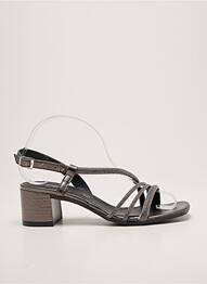 Sandales/nu pieds tissage satiné talon de 4 à 6cm argent DICIOTTOPIU femme