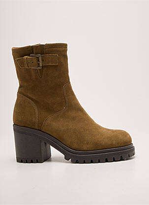 Bottines/boots talon bottier talon de 7 à 9cm vert SMS femme