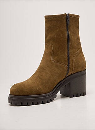 Bottines/boots talon bottier talon de 7 à 9cm vert SMS femme