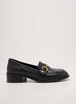 Mocassins bout rond talon plat jusqu'à 3cm noir REQINS femme