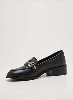 Mocassins bout rond talon plat jusqu'à 3cm noir REQINS femme