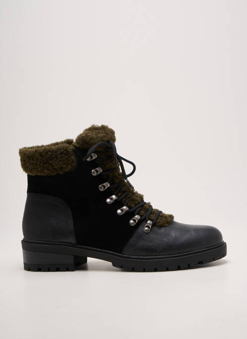 Bottines/boots fermeture zip et lacets talon plat jusqu'à 3cm noir KARSTON femme
