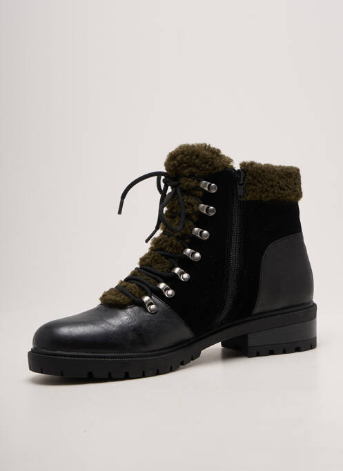 Bottines/boots fermeture zip et lacets talon plat jusqu'à 3cm noir KARSTON femme
