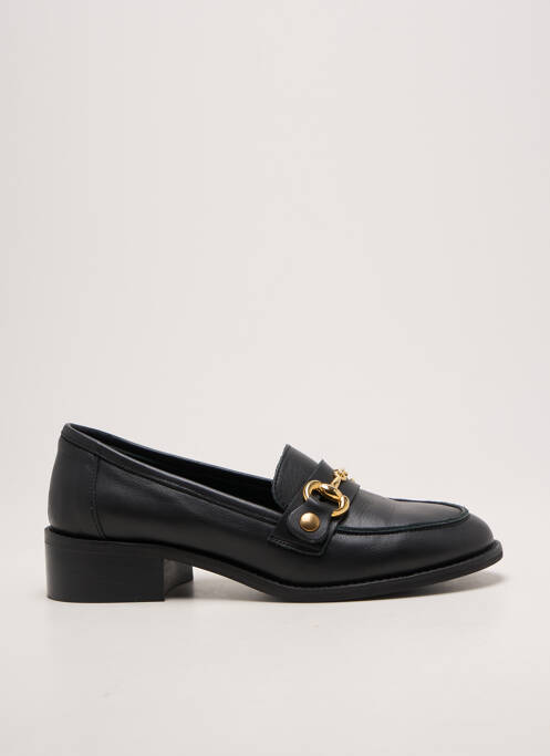 Mocassins bout rond talon plat jusqu'à 3cm noir REQINS femme