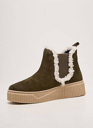 Bottines/boots bout rond talon de 4 à 6cm vert COCO ET ABRICOT femme