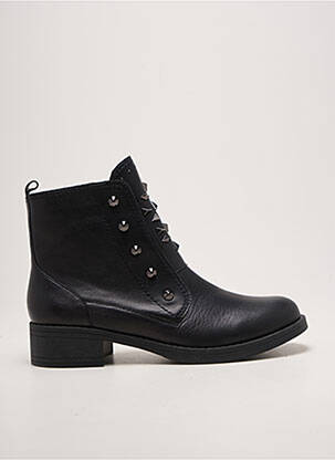 Bottines/boots tissage satiné talon de 4 à 6cm noir EMILIE KARSTON femme