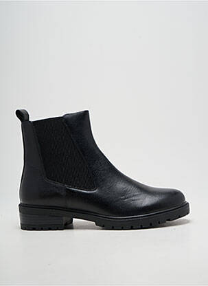 Bottines/boots tissage satiné talon de 4 à 6cm noir EMILIE KARSTON femme