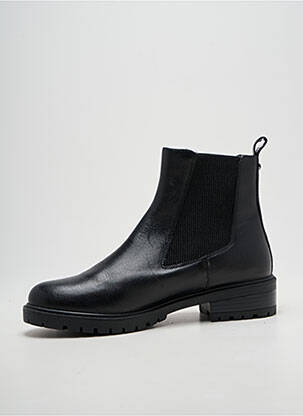 Bottines/boots tissage satiné talon de 4 à 6cm noir EMILIE KARSTON femme