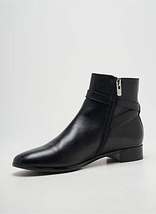 Bottines/boots tissage satiné talon plat jusqu'à 3cm noir EMILIE KARSTON femme