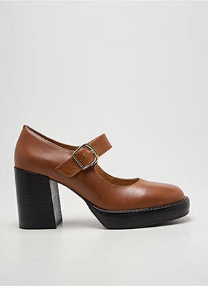 Escarpins fermeture boucle(s) talon de 7 à 9cm marron EMILIE KARSTON femme