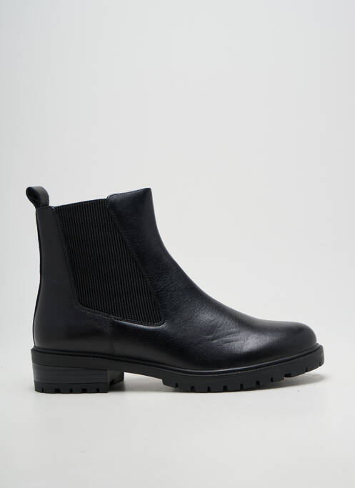 Bottines/boots tissage satiné talon de 4 à 6cm noir EMILIE KARSTON femme