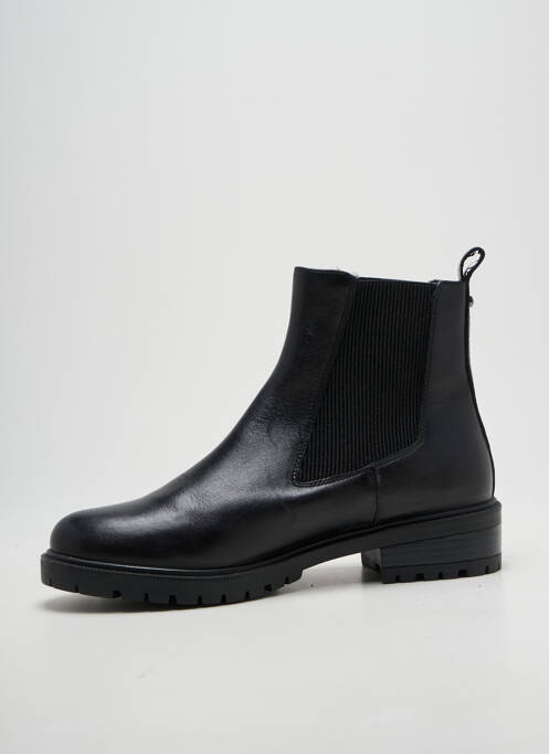 Bottines/boots tissage satiné talon de 4 à 6cm noir EMILIE KARSTON femme