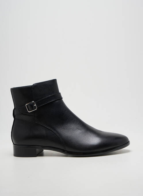 Bottines/boots tissage satiné talon plat jusqu'à 3cm noir EMILIE KARSTON femme
