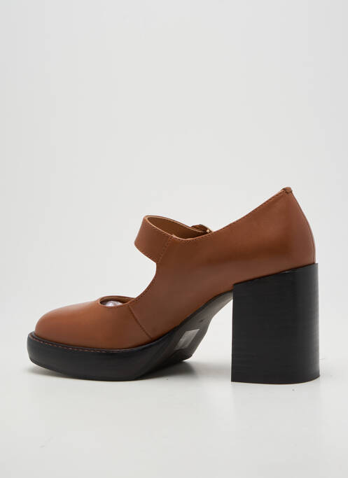 Escarpins fermeture boucle(s) talon de 7 à 9cm marron EMILIE KARSTON femme