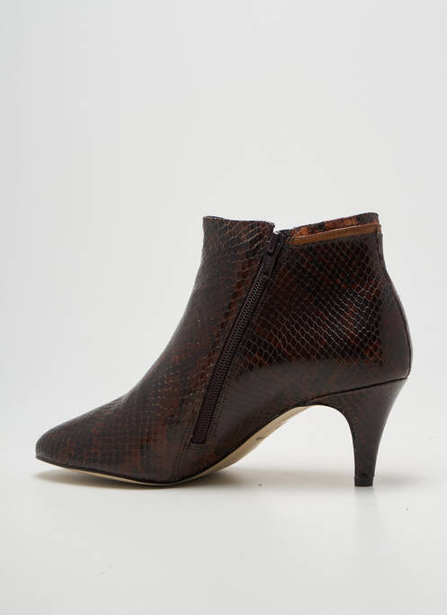 Bottines/boots bout rond talon de 7 à 9cm marron MELLOW YELLOW femme