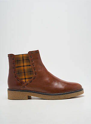 Bottines/boots tissage satiné talon plat jusqu'à 3cm marron MELLOW YELLOW femme