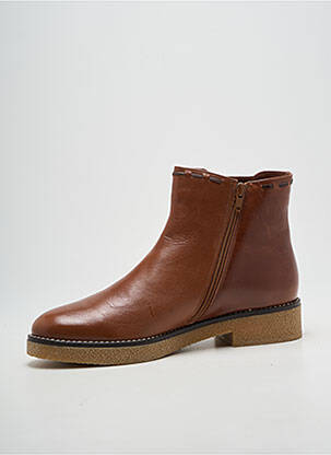 Bottines/boots tissage satiné talon plat jusqu'à 3cm marron MELLOW YELLOW femme