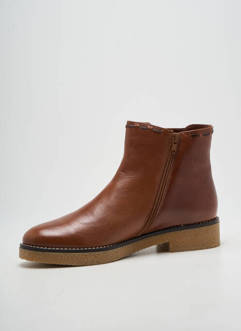 Bottines/boots tissage satiné talon plat jusqu'à 3cm marron MELLOW YELLOW femme