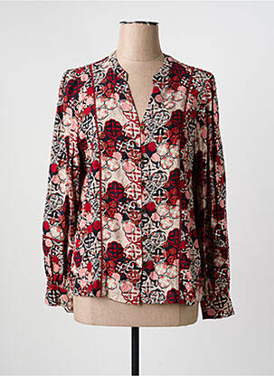 Chemisier imprimé fleurs manches longues rouge WHITE STUFF femme
