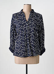 Chemisier coupe cintrée manches longues bleu WHITE STUFF femme