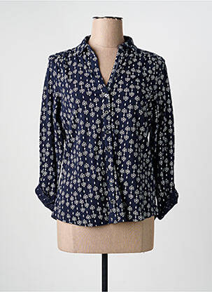 Chemisier coupe cintrée manches longues bleu WHITE STUFF femme