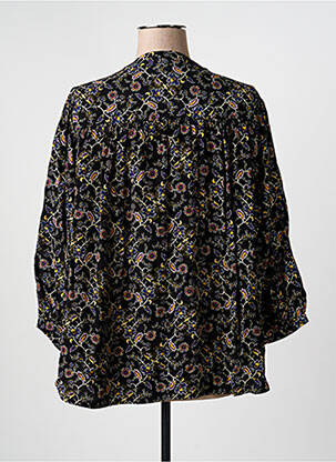 Chemisier imprimé fleurs manches 3/4 noir GRACE & MILA femme