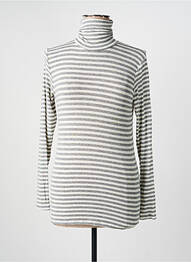 Sous-pull imprimé rayures manches longues gris PAKO LITTO femme
