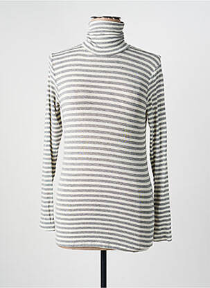 Sous-pull coupe ajustée manches longues gris PAKO LITTO femme