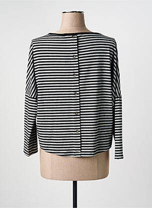 Pull tissage chiné manches 3/4 gris PAKO LITTO femme