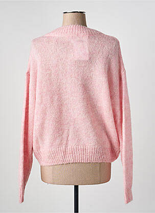 Pull col v manches longues rose GRACE & MILA femme