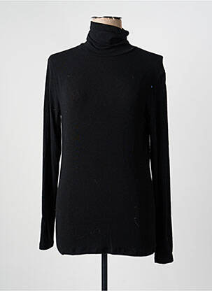 Pull col roulé coupe ajustée manches longues noir PAKO LITTO femme