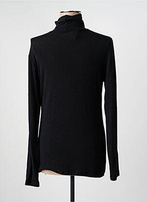Pull col roulé coupe ajustée manches longues noir PAKO LITTO femme