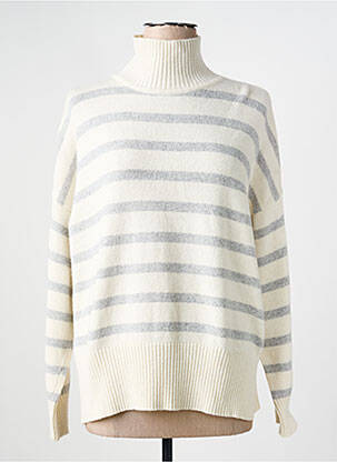 Pull coupe cintrée manches longues beige PAKO LITTO femme