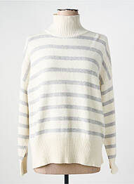 Pull coupe cintrée manches longues beige PAKO LITTO femme